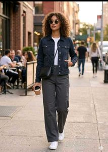 blue denim collared jacket