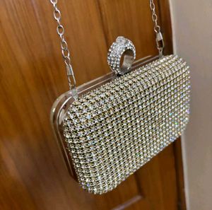 Sparkling Rhinestone Clutch Bag