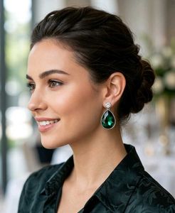 Emerald Teardrop Earrings