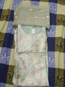 Kurta Plazo With Net Dupatta For Girls