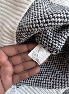 Men's Black &amp; White Patterned Sweater