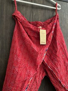 Vibrant Red Printed dhoti Salwar Pants