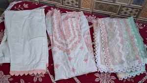 Embroidered White Kurta Set with Dupatta