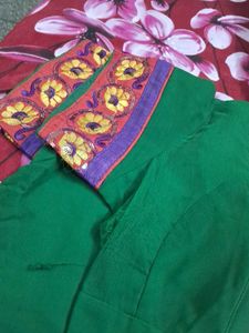 Green Floral Saree with  blouse