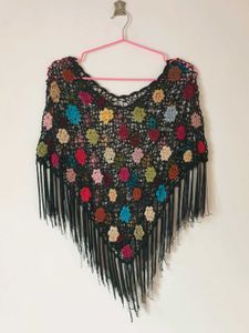 Vintage Crochet Poncho /Cape