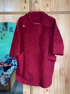 Chic Red Oversized Blazer