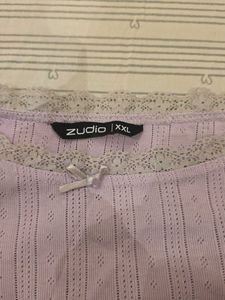 Zudio Lavender Lace Trim Top