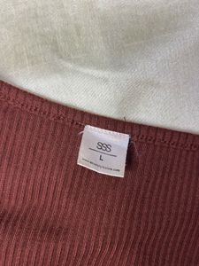 Cinnamon Brown Long Sleeve Crop Top