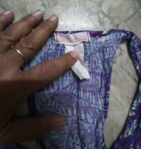 Purple Peacock Print Racerback Tunic/Mini Dress