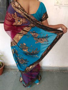 Stunning Embroidered Saree with blouse
