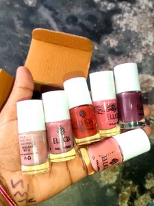 beautiful multicolour nailpolish 6 peace
