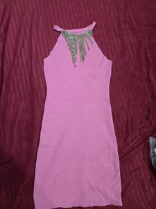 “Pink Bodycon Party Dress ✨ (Worn Once / Statement