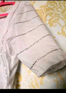 white sequence kurti