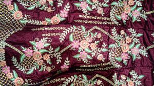 Maroon silk Lehenga