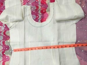 unused fresh White Floral Kurta Set with Dupatta