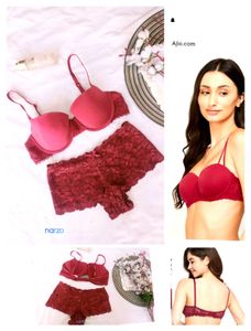 Maroon Bra & Panty Set
