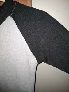 Grey &amp; Black Long Sleeve Raglan Tee