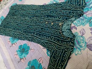 Green Printed Kurta