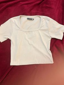Cream Basic T-Shirt