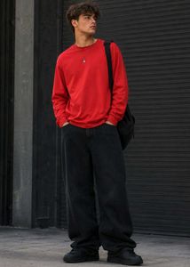 Bright Red Long Sleeve Top