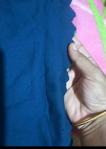 Navy Blue Kurta Set with net dupatta