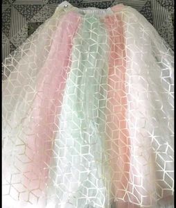 Designer Pastel Tulle Crop top with lehnga