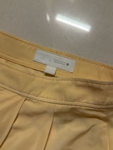 Light Yellow Pleated Maxi Skirt