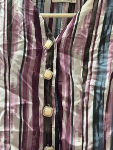 Striped Puff Sleeve top
