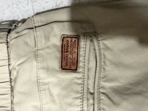 Max Men's Beige Drawstring Cargo Pants