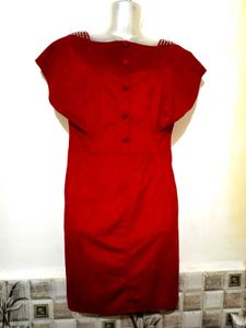 Chic Red Button-Up Mini Dress