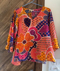 Floral Print Flary Top