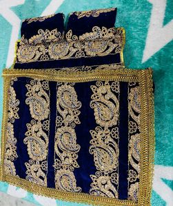 Laddu Gopal Fancy Velvat Rajiyi Bed Set With 2 Pil