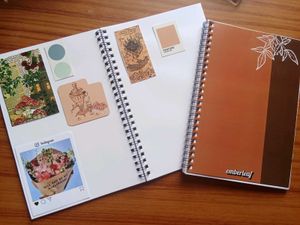 Emberleaf Spiral Notebook - Brown & White