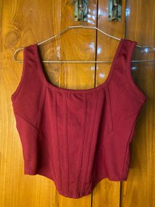 Chic Burgundy Corset