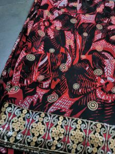 Red Black Saree ❣️
