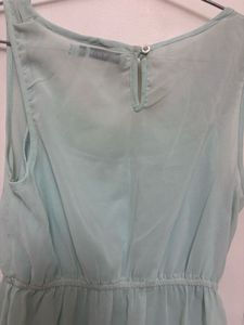 Pastel Blue Sleeveless Short Dress