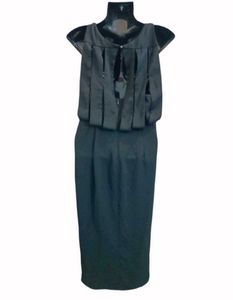 Black Sheer-Panel Cocktail Dress
