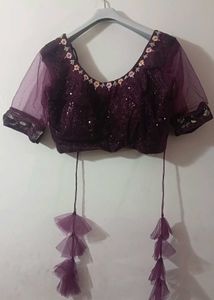 Purple Sequin Lehenga