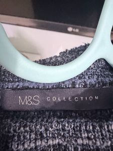 Marks and Spencer-Chic Blue Textured Mini Dress