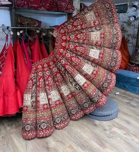 Exquisite Red Embroidered Lehenga Choli