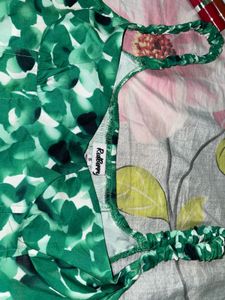 Y2k Green Floral Corset Top