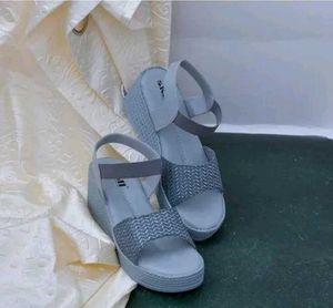 grey Wedge Sandals