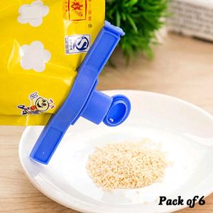 Food Bag Sealing Clips, Packet Sealer pack of 6