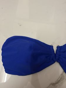 Vibrant Blue Strapless Bikini Top
