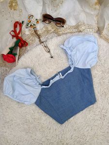 Charming Puff Sleeve Crop Top