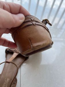 Stylish Woven Leather T-Strap Flats