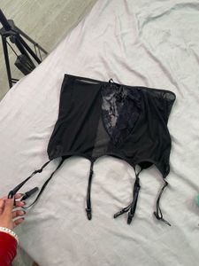 Sheer Black Lace Garter