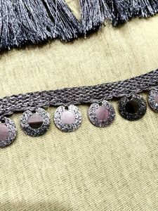 Decorative Tassel and Coin Border Trim
