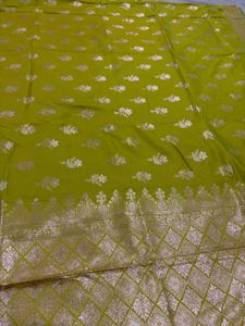 Vibrant Yellow Silk Saree