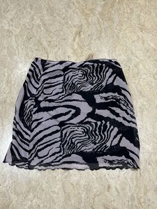 Sheer Zebra Print Mini Skirt